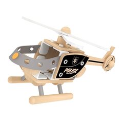 Деревянный конструктор полицейский вертолет цена и информация | Игрушки для мальчиков | kaup24.ee