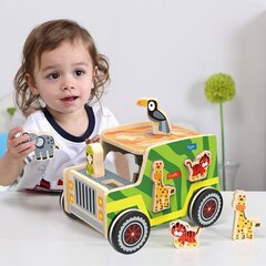 Puidust auto - sorteerija Safari цена и информация | Игрушки для малышей | kaup24.ee