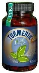 Looduslik antiseptiline aine, Turmeric Gold, PureHerbs.eu, 60 kapslit hind ja info | Tee ja ravimtaimed | kaup24.ee