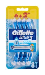 Одноразовые бритвы Gillette Blue 3 Cool, 8 шт. цена и информация | Косметика и средства для бритья | kaup24.ee