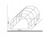 Tunnelkasvuhoone 4 segmenti, 4x2,5x2 m, roheline цена и информация | Kasvuhooned | kaup24.ee