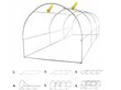 Tunnelkasvuhoone 3 segmenti, 4x2,5x2 m, valge hind ja info | Kasvuhooned | kaup24.ee