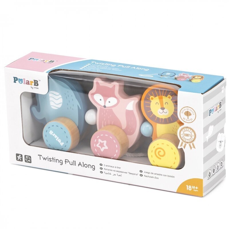 Puidust mänguasi koduloomadega PolarB Viga цена и информация | Imikute mänguasjad | kaup24.ee