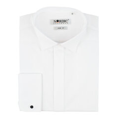Рубашки однотонные мужские Nordic, приталенный силуэт - c длинным рукавом цена и информация | Мужские рубашки | kaup24.ee