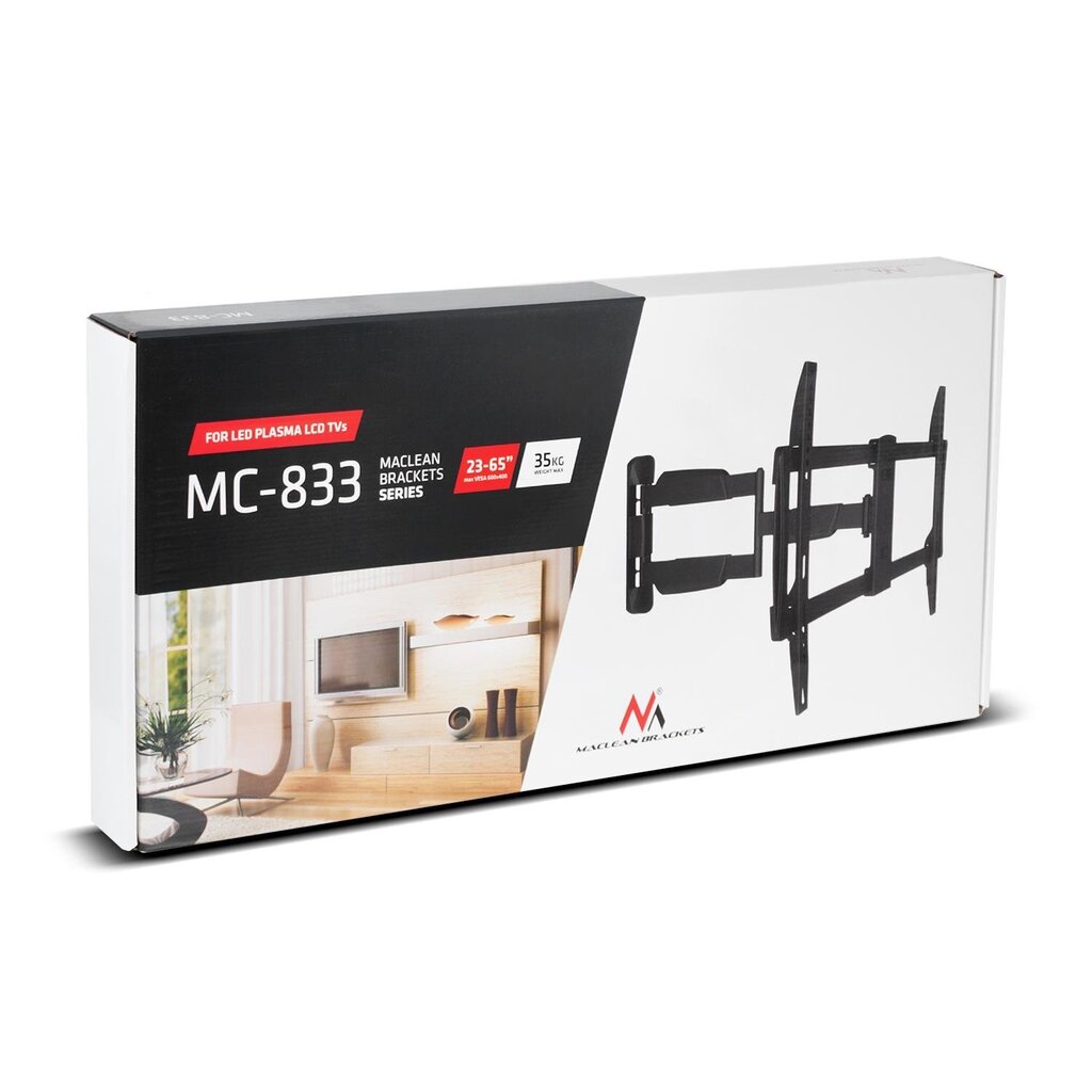 Maclean MC-833, Vesa 600x400, 23 "- 70" цена и информация | Teleri seinakinnitused ja hoidjad | kaup24.ee