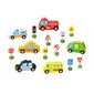 Tooky Toy puidust sõidukite ja liiklusmärkide komplekt цена и информация | Arendavad mänguasjad | kaup24.ee