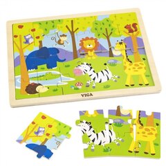 Puidust pusle „Puzzle Safari", 24 tk hind ja info | Pusled | kaup24.ee