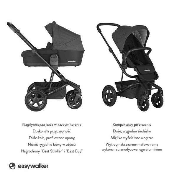 Easywalker Harvey 2 All Terrain vankrikomplekt - Night Black цена и информация | Vankrid, jalutuskärud | kaup24.ee