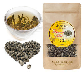 Jasmine Green tea „DRAGON PEARL” - Eksklusiivne Hiina Jasmiini roheline tee "Draakoni pärl", 50 g цена и информация | Чай | kaup24.ee