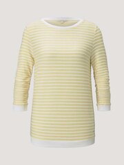 Naiste pullover Tom Tailor 1017277*26928, kollane/valge цена и информация | Женские футболки | kaup24.ee