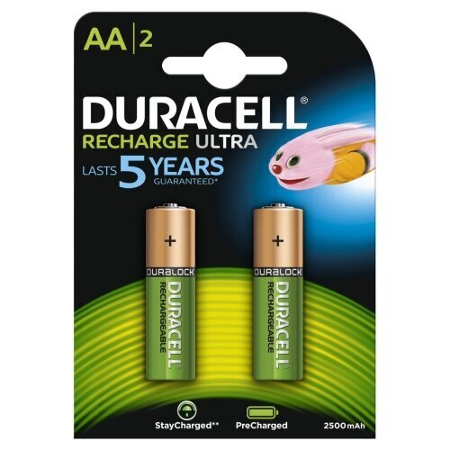 Taaslaetavad patareid Duracell Rechargeable Accu Stay Charged 2500mAh HR6 AA (LR6), 2 tk цена и информация | Patareid | kaup24.ee