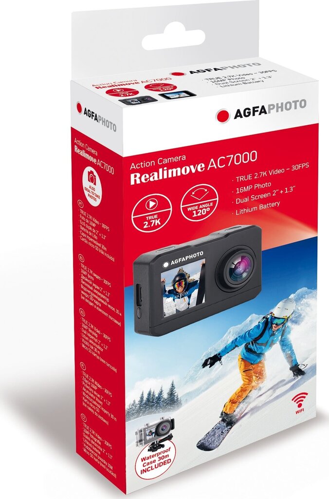 AgfaPhoto AC7000, black hind ja info | Seikluskaamerad | kaup24.ee