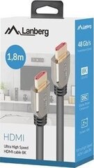 Kaabel Lanberg CA-HDMI-30CU-0018-BK цена и информация | Кабели и провода | kaup24.ee