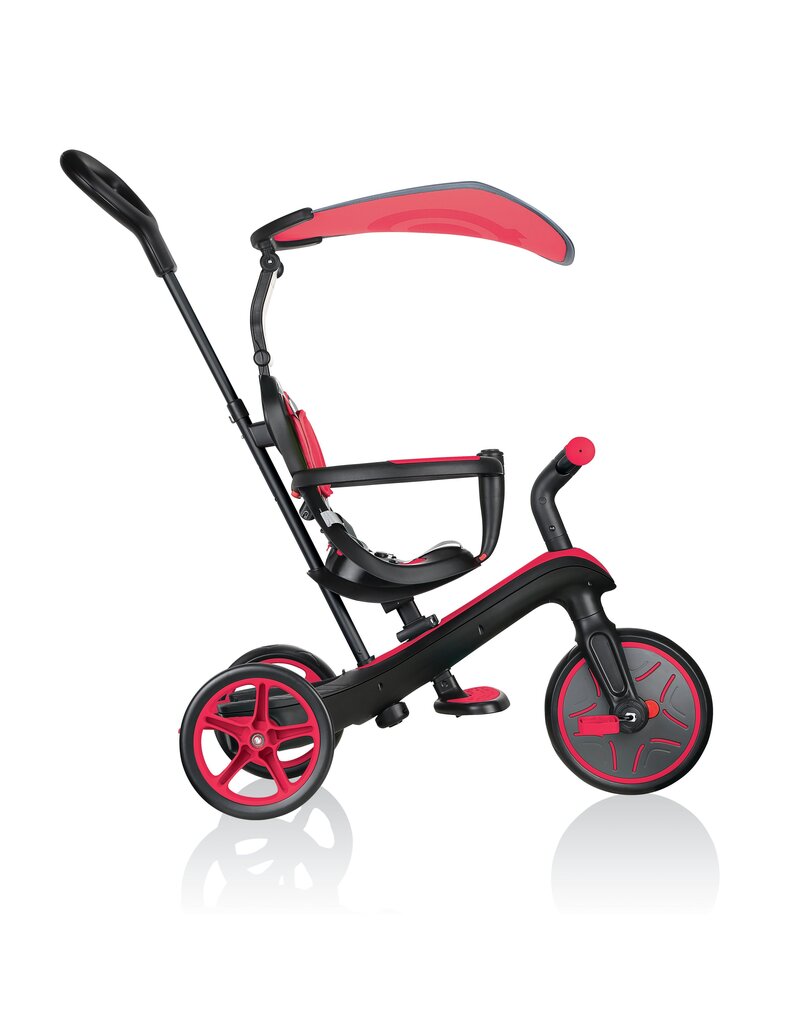 Multifunktsionaalne kolmerattaline jalgratas Globber Trike Explorer 4in1, punane, 632-102 цена и информация | Kolmerattalised jalgrattad | kaup24.ee