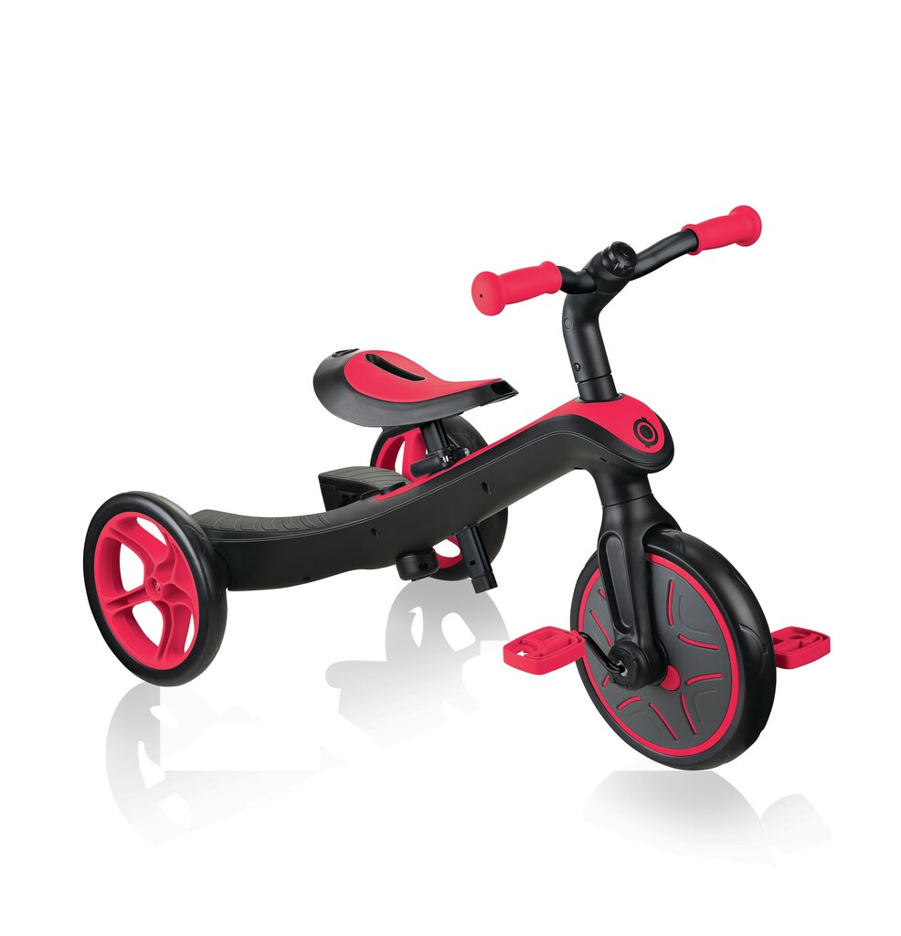 Multifunktsionaalne kolmerattaline jalgratas Globber Trike Explorer 4in1, punane, 632-102 цена и информация | Kolmerattalised jalgrattad | kaup24.ee