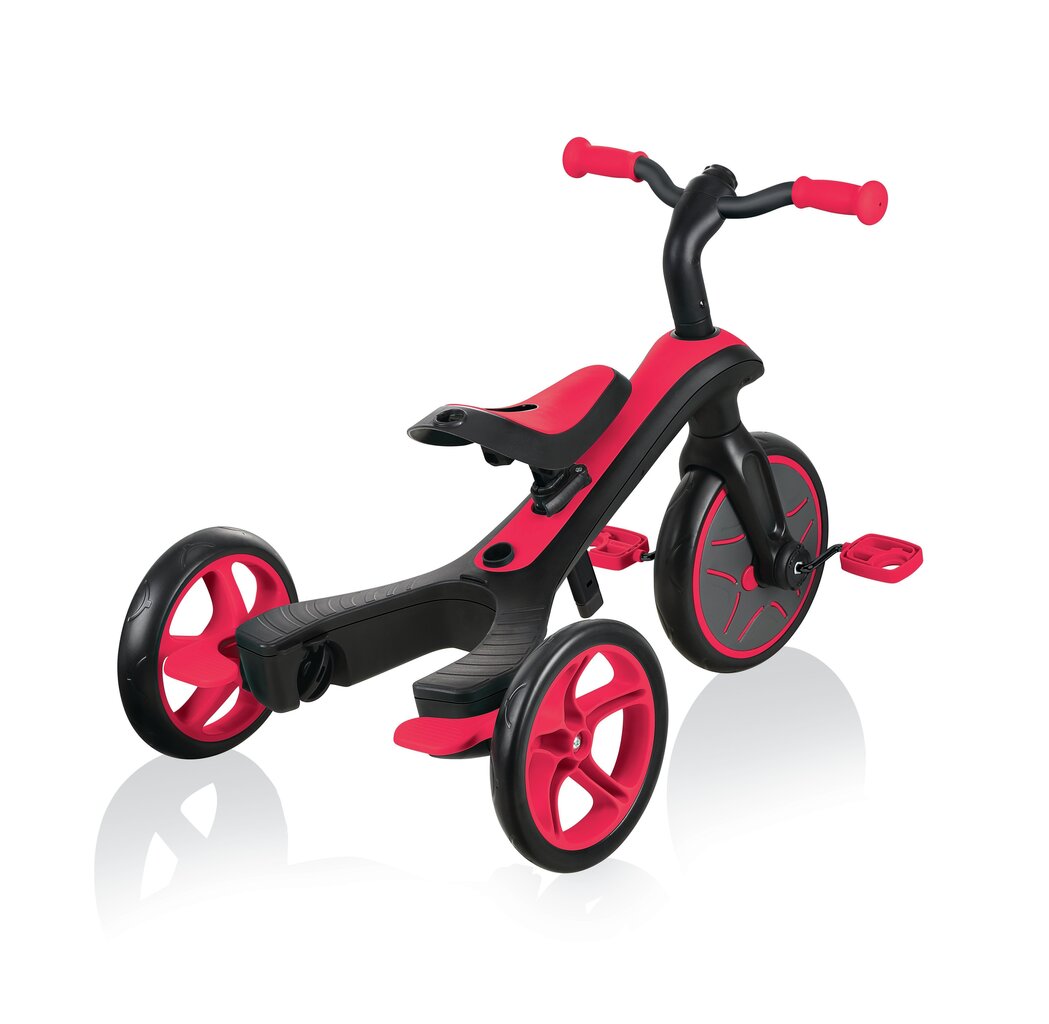 Multifunktsionaalne kolmerattaline jalgratas Globber Trike Explorer 4in1, punane, 632-102 hind ja info | Kolmerattalised jalgrattad | kaup24.ee