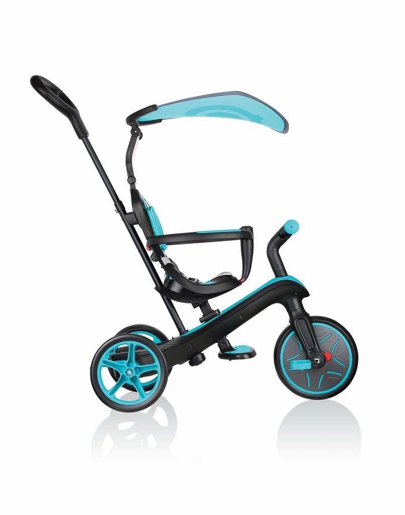 Multifunktsionaalne kolmerattaline jalgratas Globber Trike Explorer 4in1, sinine, 632-105 цена и информация | Kolmerattalised jalgrattad | kaup24.ee