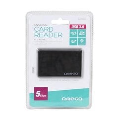 Omega OUCR33IN1 Картридер SDHC / MicroSD / SDXC / с 3.0 USB-плагином / черный цена и информация | Адаптер Aten Video Splitter 2 port 450MHz | kaup24.ee