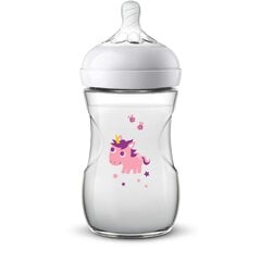 AVENT бутылочка для кормления Natural Elephant Deco 260 мл, 1M+, девочкам цена и информация | Бутылочки и аксессуары | kaup24.ee