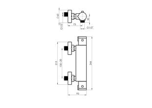 Termostaadiga dušisegisti Rubineta Thermo-12/K dušiotsikuga цена и информация | Смесители | kaup24.ee