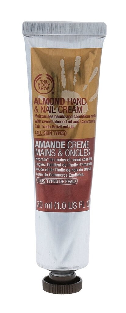 Käte- ja küüntekreem The Body Shop Almond, 30 ml hind ja info | Kehakreemid, kehaspreid | kaup24.ee