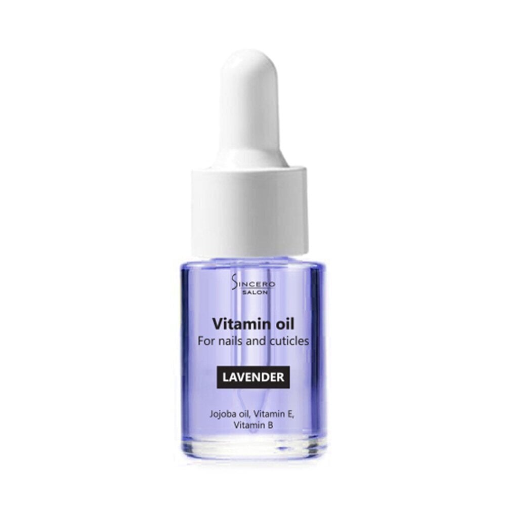 Vitaminiseeritud küüneõli "Sincero Salon", Lavendel, 10 ml hind ja info | Küünelakid, küünetugevdajad | kaup24.ee