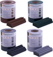 Muruäärise komplekt BAUSWERN ECO, 35 x 0,19 m (450 g / m²) + 28 klambrit, hall hind ja info | Aiad ja tarvikud | kaup24.ee