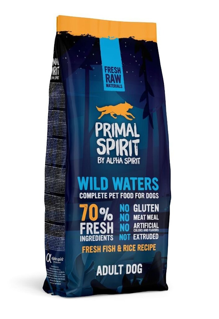 Primal Spirit märgtoit täiskasvanud koertele Wild Waters 12kg hind ja info | Kuivtoit koertele | kaup24.ee