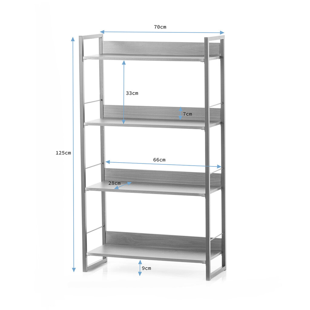 Riiul Homede Grux, 125 cm, pruun/must hind ja info | Riiulid | kaup24.ee