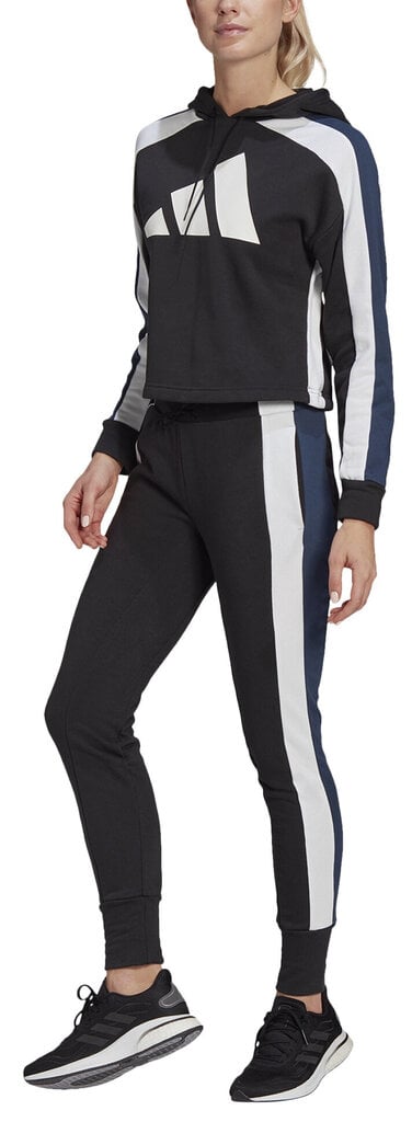 Naiste spordikomplekt Adidas W Ts Big Logo, mustvalge hind ja info | Naiste spordiriided | kaup24.ee