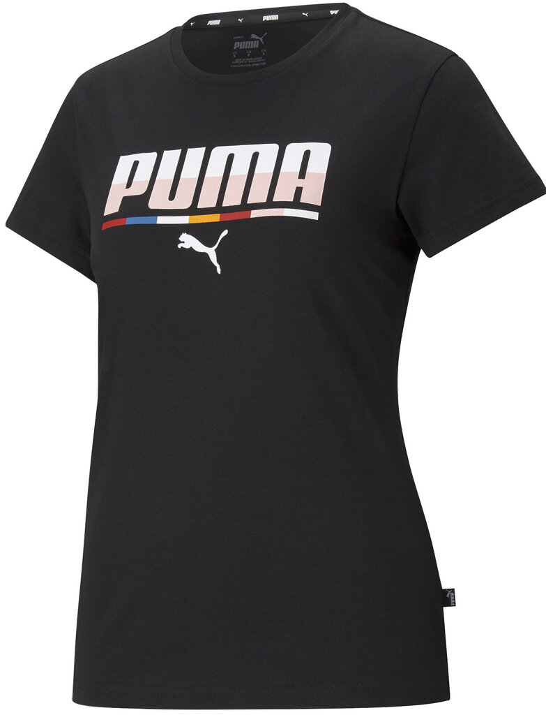 Naiste pluus Puma Multicoloured Tee, must цена и информация | Naiste T-särgid | kaup24.ee