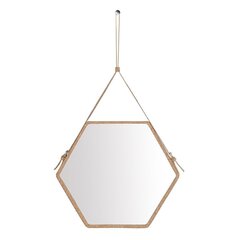 Зеркало Homede Eib, 39,2 см, коричневое цена и информация | Подвесные зеркала | kaup24.ee