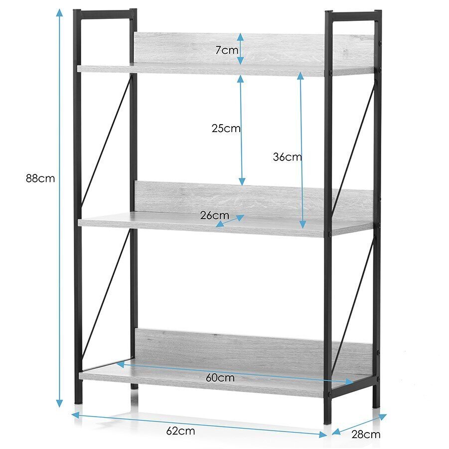 Riiul Homede Tukke, 88 cm, pruun/must hind ja info | Riiulid | kaup24.ee