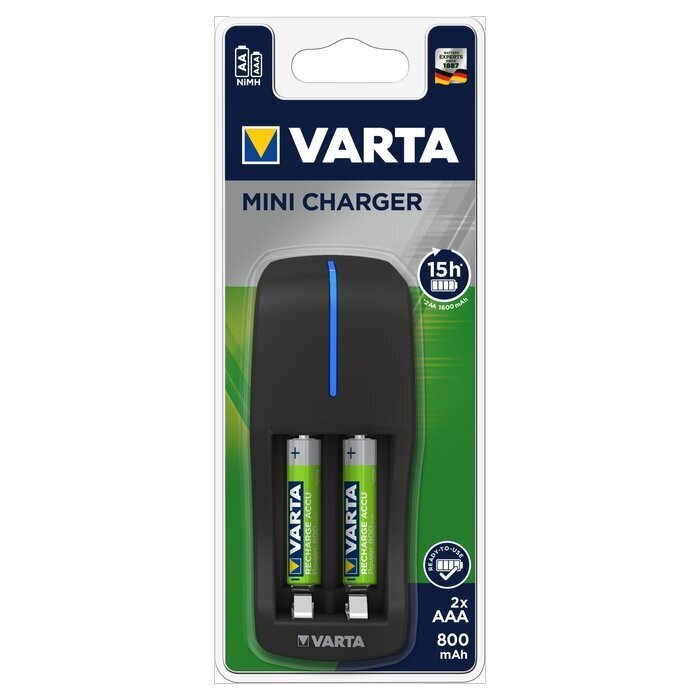 Laadija 2 AAA 800 mAh Varta 57646 hind ja info | Akulaadijad | kaup24.ee