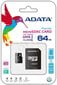 ADATA Premier UHS-I 64 GB, MicroSDXC, Fl hind ja info | Mobiiltelefonide mälukaardid | kaup24.ee