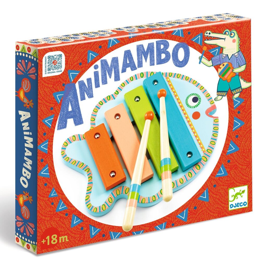 Mängu muusikariist - Ksülofon Djeco Animambo, DJ06001 цена и информация | Imikute mänguasjad | kaup24.ee