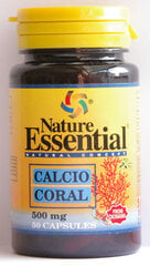 Korallkaltsium, 500 mg, 50 kapslit. hind ja info | Vitamiinid, toidulisandid, preparaadid tervise heaoluks | kaup24.ee