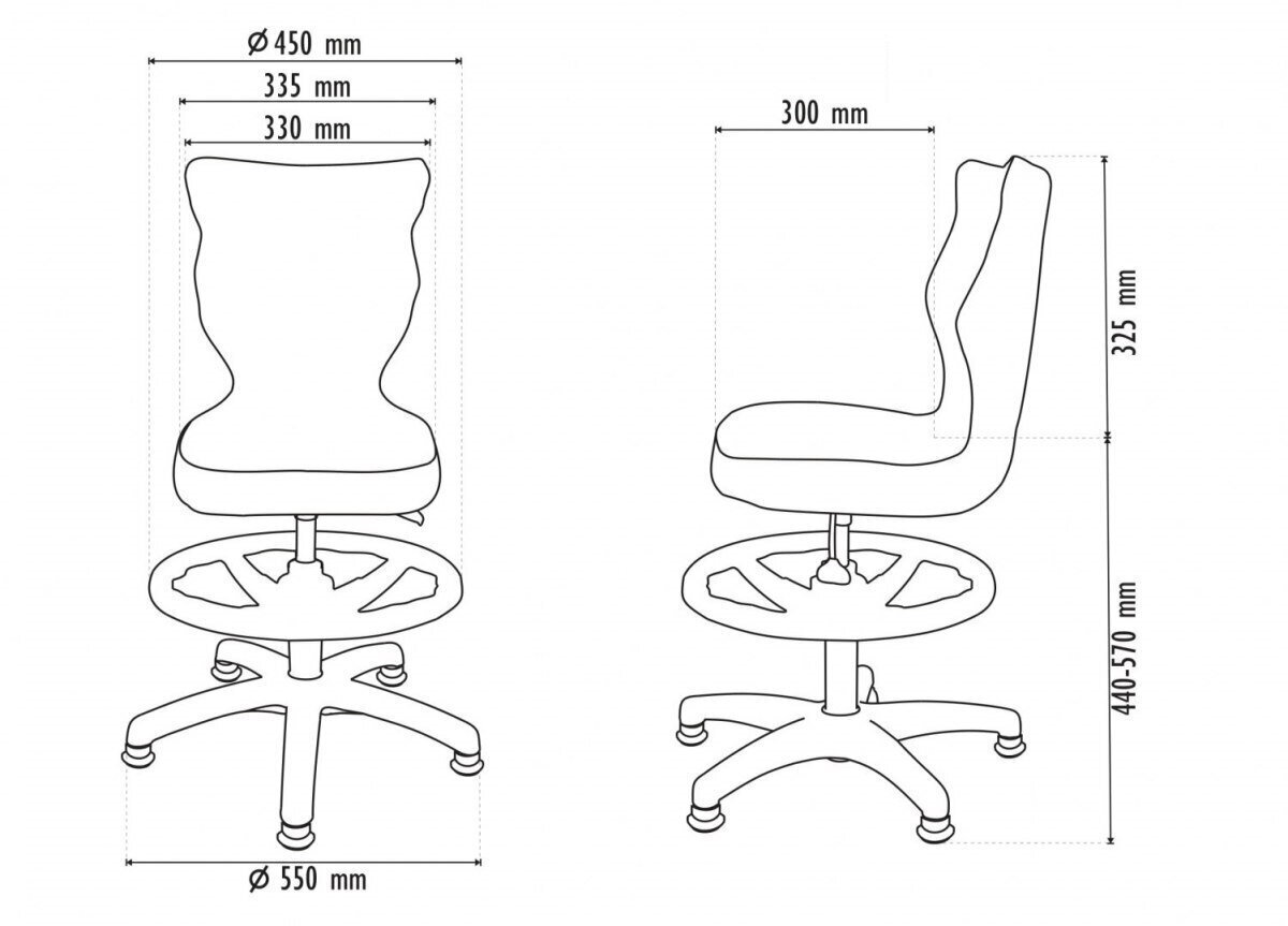 Lastetool Entelo Petit Black VS05 jalatoega, roheline hind ja info | Kontoritoolid | kaup24.ee