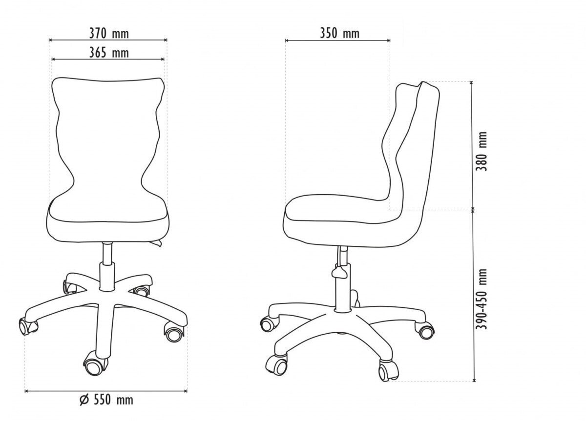 Ergonoomiline lastetool Entelo Petit Black VS05, roheline hind ja info | Kontoritoolid | kaup24.ee