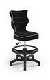 Эргономичное детское кресло Entelo Petit Black JS01 с опорой для ног, черное