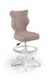 Эргономичное детское кресло Entelo Petit White JS08 с опорой для ног, розовое