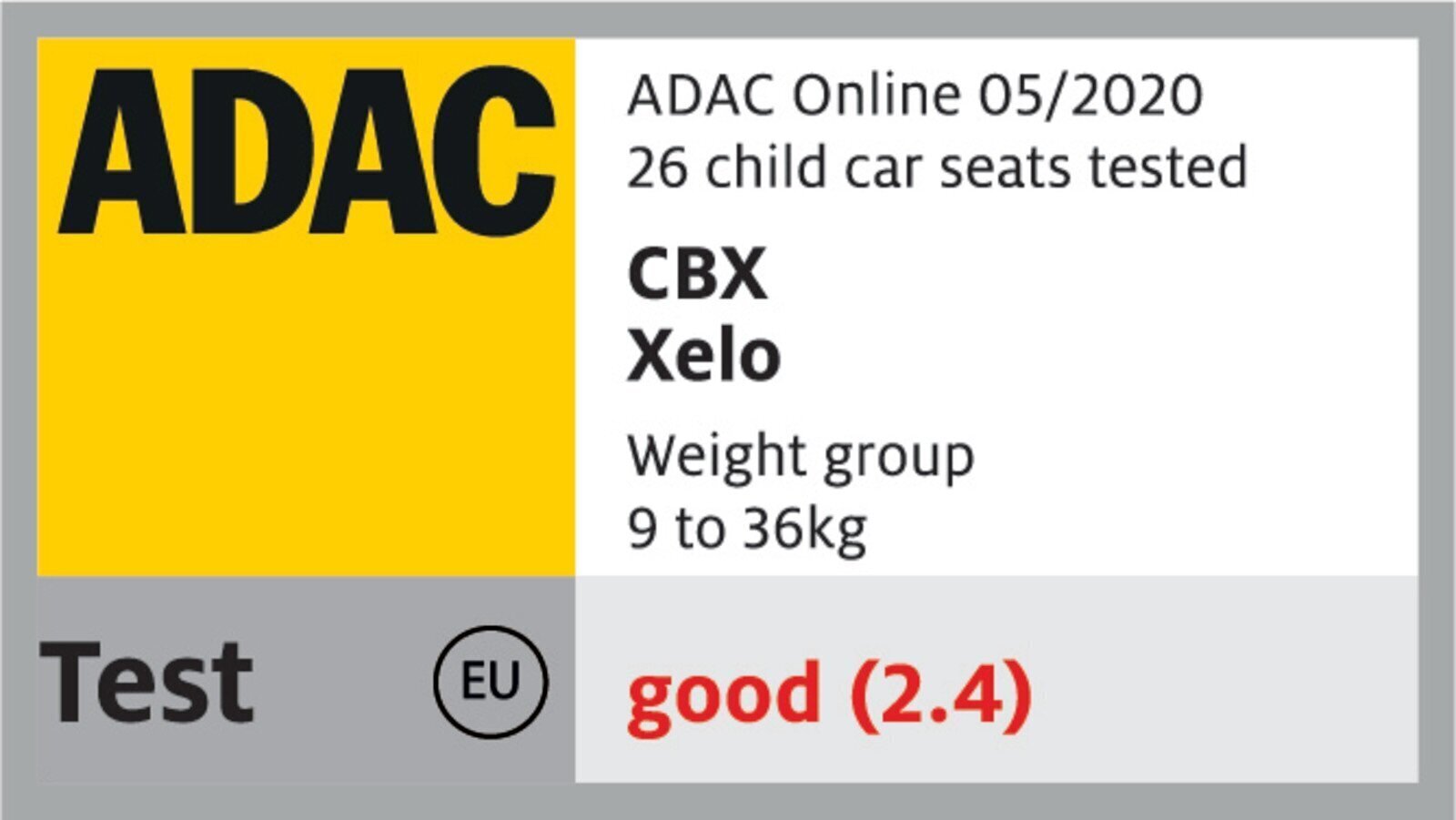 Turvatool CBX Xelo, grupp 1/2/3, Orangy Grey hind ja info | Turvatoolid | kaup24.ee