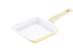 Сковорода Minichef 14x14 см, литая алюминиевая с керамическим покрытием, желтая цена и информация | Cковородки | kaup24.ee