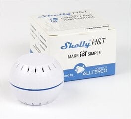 Nutikas Wi-Fi niiskus- ja temperatuuriandur Shelly H&T, valge цена и информация | Датчики | kaup24.ee