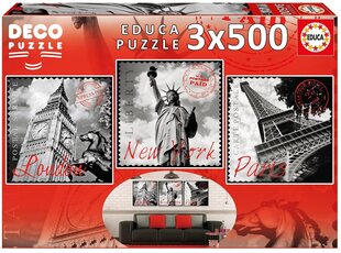 Pusle Big Cities, 3 tk x 500 detaili hind ja info | Pusled | kaup24.ee