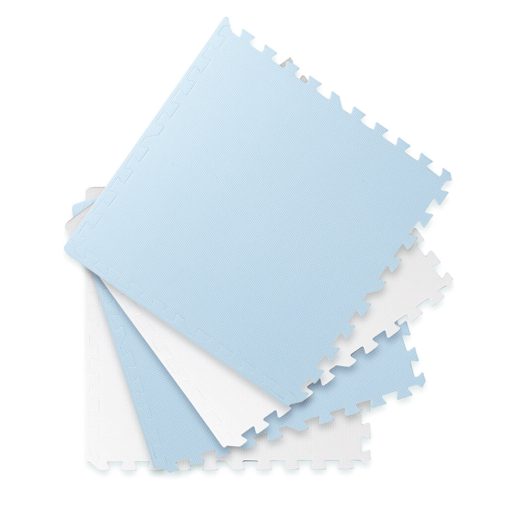 Suur hariv matt-pusle Ricokids valge - sinine, 120 x 120 cm, 4 tk. hind ja info | Tegelustekid | kaup24.ee