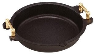 Pann Paella 28 x 5cm, valualumiinium, paksus 9-10mm, kuldsete sangadega, mittenakkuv Lotan kate цена и информация | Cковородки | kaup24.ee