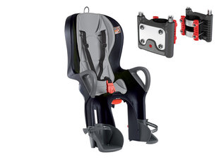 Tagumine rattatool OkBaby 10+ EN 1M2 Nero/Grigio hind ja info | Laste jalgrattatoolid | kaup24.ee