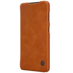 Nahast telefoniümbris Nillkin Qin original leather, telefonile Samsung Galaxy S21 5G, pruun цена и информация | Чехлы для телефонов | kaup24.ee