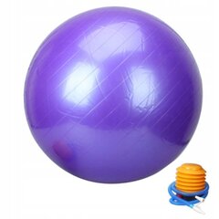 Võimlemispall pumbaga, 75 cm, lilla hind ja info | Võimlemispallid | kaup24.ee